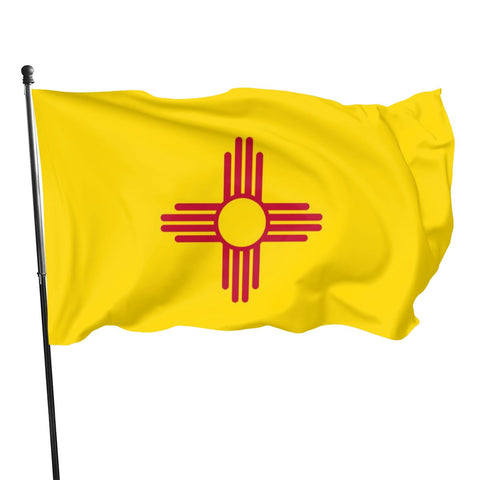 Fly Breeze 3 X 5 Ft Flag New Mexico Flag Polyester UV Fade Resistant for Outside Garden