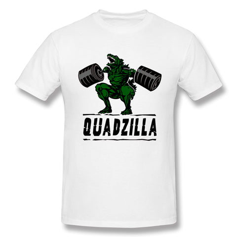 Cotton T Shirt for Men Quadzilla Style Round Neck Short Sleeves Shirt