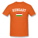 Men's Casual T-shirt Hungary Flag Cool Round Neck Short Sleeves Blouse Tops