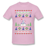 Men's Graphic T Shirt Magical Kingdom Christmas Sweater Cool O-Neck Short Sleeves Blouse Tops