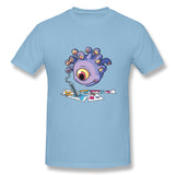 Mens Novelty T-Shirt Beauty Is In The Eyes Of The Monster Comfy Crew Neck Short Sleeves Shirt