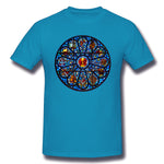 Men's Graphic T Shirt Stained Glass Rose Window Eucharist All Saints Cool Crew Neck Short Sleeves Tees