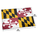 Fly Breeze 4 X 6 Ft Polyester Flag US Flag Of Maryland Brass Grommet Canvas Header Indoor Outdoor