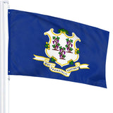 Fly Breeze 3 X 5 Ft Flag Connecticut Flag Polyester Vivid Color for Party