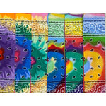 12 Piece Tie Dye Bandanas Novelty Gradient Bandanas Classic Paisley Handkerchief for Men and Women