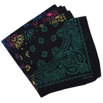 12 pcs 22 X 22 Inch 100% Cotton Bandana Novelty Double Sided Print Paisley Cowboy Party Favor Scarf Headband Handkerchiefs