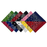 12 Pcs Bandanas Multi-Purpose Bandanas Paisley Cowboy Cotton Headbands 22x22 inch