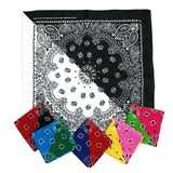 12 Pcs Bandanas Multi-Purpose Bandanas Paisley Cowboy Cotton Headbands 22x22 inch