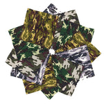 12 Pack Bandanas Cotton Head Scarf Soft Handkerchief Military Camo Paisley Face Neck Cover Headwraps