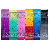 12 Pack Cotton Paisley Pattern Bandanas Face Mask Square Scarf Headwear