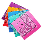 12 Pack Cotton Paisley Pattern Bandanas Face Mask Square Scarf Headwear