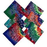 12 pcs Men's Bandana Scarf Stylish Paisley Pocket Squares Tie Dye Cowboy Wraps Headwraps for Hip Hop