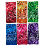 Bandanas for Men & Women, 12 Pack 100% Cotton PaisleyCowboy Head Headwear Handkerchiefs