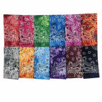 Bandanas for Men & Women, 12 Pack 100% Cotton PaisleyCowboy Head Headwear Handkerchiefs