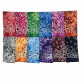 Bandanas for Men & Women, 12 Pack 100% Cotton PaisleyCowboy Head Headwear Handkerchiefs