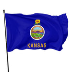 Fly Breeze 3 X 5 Ft Flag Kansas Flag Polyester Vivid Color for Home