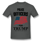 Men's Graphic T Shirt Police Officers For Trump Make America Safe Again For Light Comfortable Crew Neck Short Sleeves Tees