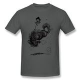 Cotton T Shirt for Men Thelwell - Pony Springing Style Crew Neck Short Sleeves Blouse Tops