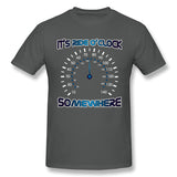 Men's Casual T-shirt Its Ride Oclock Somewhere Comfortable Crew Neck Short Sleeves Tees