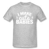 Men's Graphic T Shirt Make Cute Babies Comfy O-Neck Short Sleeves Blouse Tops