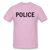 Men's Casual T-shirt POLICE Breathable Crew Neck Short Sleeves Shirt