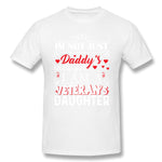 Men's Graphic T Shirt Im Not Just Daddy's Little Girl Veterans Daughter Cool O-Neck Short Sleeves Tee