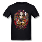 Cotton T Shirt for Men Saitama Zen Style Crew Neck Short Sleeves Shirt