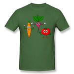 Mens Novelty T-Shirt Vegetable Gear - Three Cool Vegetables Comfortable Round Neck Short Sleeves Tee