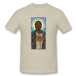 Men's Casual T-shirt Leonard Stained Glass Style O-Neck Short Sleeves Tees