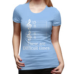 Women's Casual T-shirt These Are Difficult Times Music Flowy O-Neck Short Sleeve Shirts