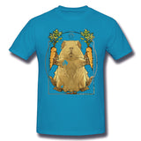 Cotton T Shirt for Men Piggie Da Vinci Pigtruvias Comfy Crew Neck Short Sleeves Tee