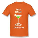 Mens Novelty T-Shirt Drink Appletini Breathable Round Neck Short Sleeves Tee