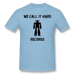 Men's Casual T-shirt We Call It Hard Record Logo 5 Style Round Neck Short Sleeves Shirt