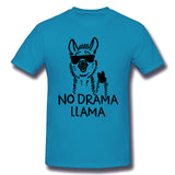 Mens Novelty T-Shirt No Drama LLama Comfy Round Neck Short Sleeves Tees