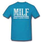 Men's Graphic T Shirt Milf - Man I Love Food Cool Round Neck Short Sleeves Tees