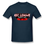 Mens Novelty T-Shirt Rec League Sports Talk Logo Breathable O-Neck Short Sleeves Tees