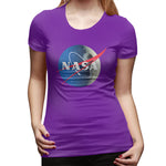 Women's Casual T-shirt NASA Logo Soft Crew Neck Short Sleeve Tee