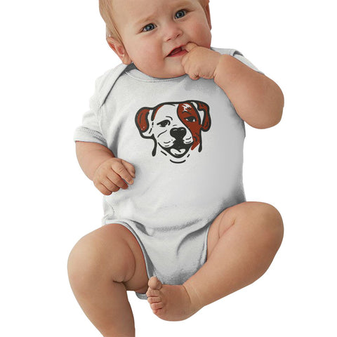 Toddler Climbing Bodysuit Be Happy, Doggonit! Cartoon Graphic Baby Boy Girls Short Sleeves Onesies