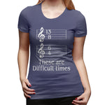 Women's Casual T-shirt These Are Difficult Times Music Flowy O-Neck Short Sleeve Shirts