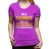 Womens Graphic T-Shirt Farmer Farmer Farm Farm Harvest Farm Gift Soft O-Neck Short Sleeve Shirts