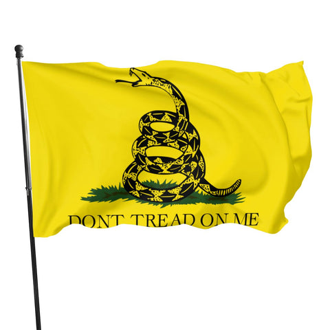 Fly Breeze 3 X 5 Ft Flag Don't Tread On Me Gadsden Flag Polyester Double Stitched Brass Grommets for Indoor Outdoor