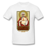 Men's Casual T-shirt Saint Guy Cool Crew Neck Short Sleeves Blouse Tops