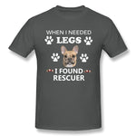 Men's Graphic T Shirt When I Needed Legs I Found Rescuer Cool Crew Neck Short Sleeves Shirt