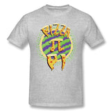 Mens Novelty T-Shirt Pizza Pi Style Crew Neck Short Sleeves Tees