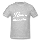 Men's Casual T-shirt Honey Moonin Honeymoon Wedding Gift Comfy O-Neck Short Sleeves Tee