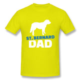 Men's Casual T-shirt Saint Bernard Dad Cool Crew Neck Short Sleeves Shirt