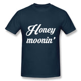 Men's Casual T-shirt Honey Moonin Honeymoon Wedding Gift Comfy O-Neck Short Sleeves Tee