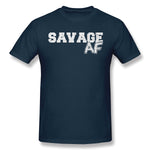 Men's Graphic T Shirt Savage AF Style Round Neck Short Sleeves Tee