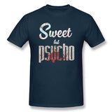 Cotton T Shirt for Men Sweet But Psycho Comfy Crew Neck Short Sleeves Blouse Tops