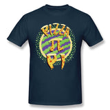 Mens Novelty T-Shirt Pizza Pi Style Crew Neck Short Sleeves Tees